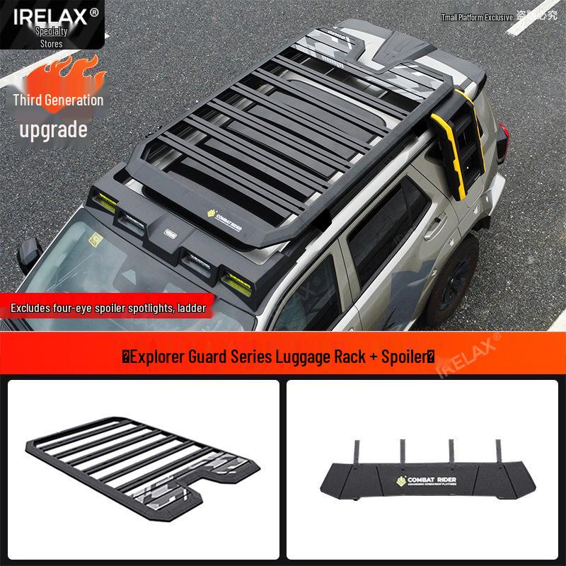 Платформа на крышу Tank 400 Hi4t Explorer с боковой лестницей и держателем для рюкзака