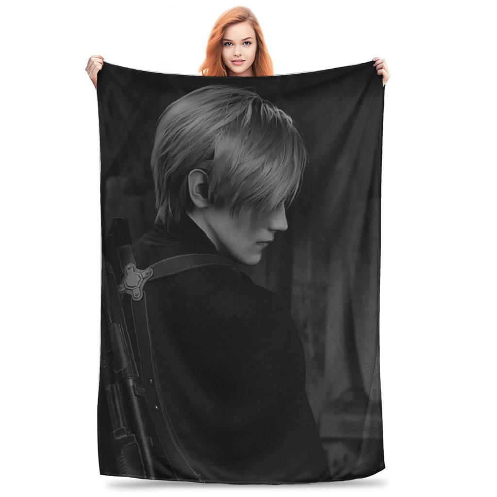 Плед L-Leon Kennedy Игровой Плед Портативный Флисовый Плед для Дивана Постельное Белье Путешествия Пледы Покрывало Одеяло