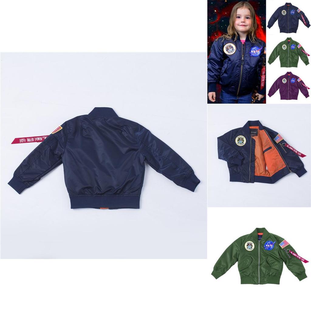 Высококачественная детская куртка-бомбер NASA с классическим дизайном пилота Ma1.