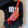Дизайнерская Сумка на Пояс с Цветами Нейлоновая Женская Crossbody Нагрудная Сумка Наручный Поясной Кошелек для Телефона Женская Сумка-Пояс