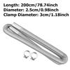 60cm-300cm Air Diesel Parking Heater Stainless Steel Exhaust Pipe Tube Vent Hose Elbow Connector w /Clamps For Car Truck Van