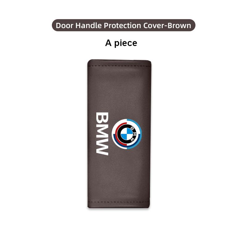 NNEJ4 Car Door Inner Handle Protector Cover Leather Protective Case For BMW 50th Anniversary Edition E36 E46 E53 E90 E60 E93 E87 G20