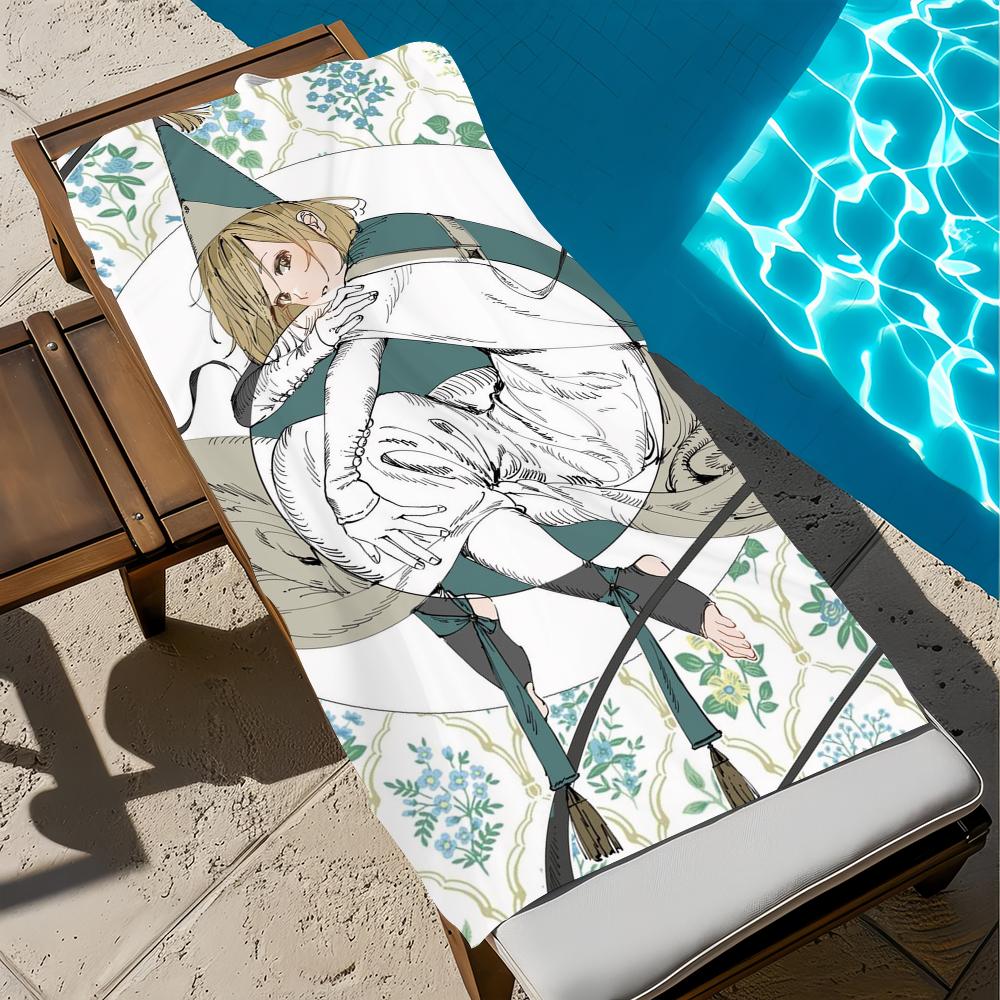 W-witch anime Hat A-atelier Towel Large Quick-Drying Microfiber soft Beach Towel for Travel Fitness Sauna Bathing Camping