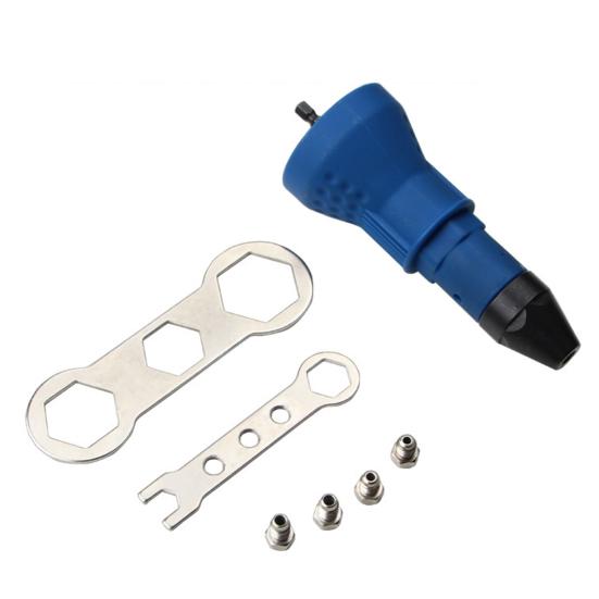 Электрическая насадка-заклепочник Аккумуляторная дрель Ручной инструмент Простота в эксплуатации Компактный Портативный Аккумуляторный инструмент для клепки Адаптер для резьбовых заклепок