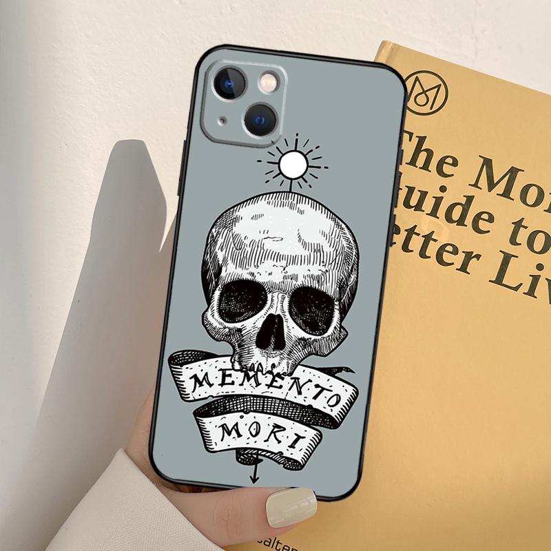 Чехол для телефона Memento Mori для iPhone 16 14 13 12 11 15 Pro Max 13 12 mini XR 16e 15 16 Plus Полное покрытие