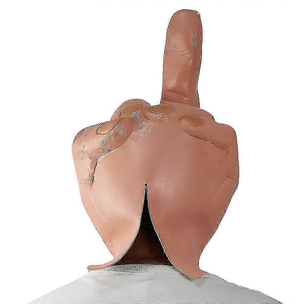 New Middle Finger Mask Latex Give The Headgear One-finger Salute Masks Halloween Party Cosplay Props Nice Gift
