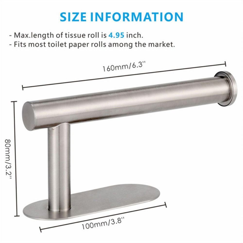 Self Adhesive Toilet Roll Paper Holder Stainless Steel Kitchen Napkin Holder Bedroom