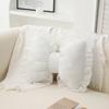 PP Cotton Filling Back Cushion Ruffle Lace Edge Plush Pillow Support Pillow  Car Seat Use