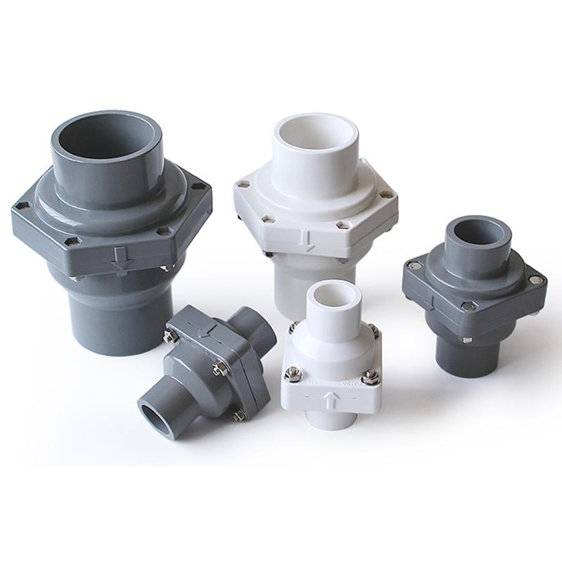 25~63mm UPVC Flap Check Valve Drain Pipe Water Pump Anti-reflow Anti-odor Non-return Valve Connector Garden Irrigation Fittings