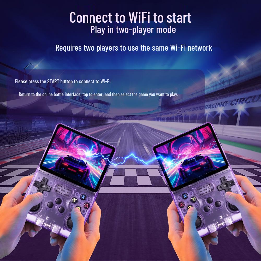 Портативная игровая консоль R36S: Новая модель Android с Wi-Fi, онлайн-мультиплеером, битвой для двух игроков, портативным HD-цветным экраном.