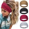 4 шт./компл. Простая эластичная спортивная повязка на голову в стиле ретро, однотонная повязка на голову, женские аксессуары для волос