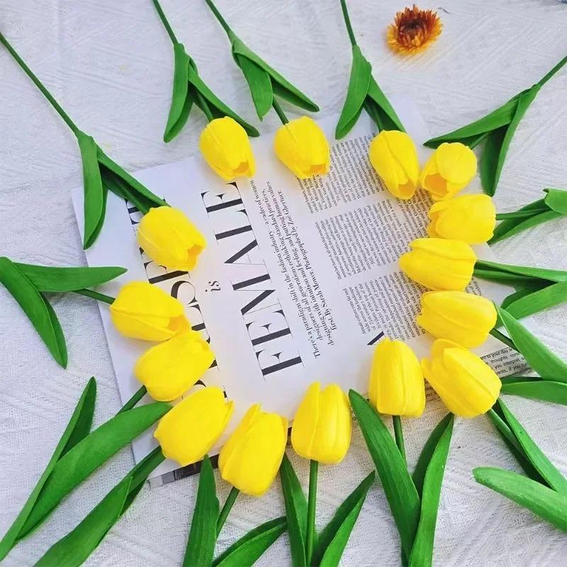 Свадебное украшение комнаты, искусственные цветы, искусственное растение, букет тюльпанов, используется для празднования Хэллоуина, Рождества, Дня благодарения.