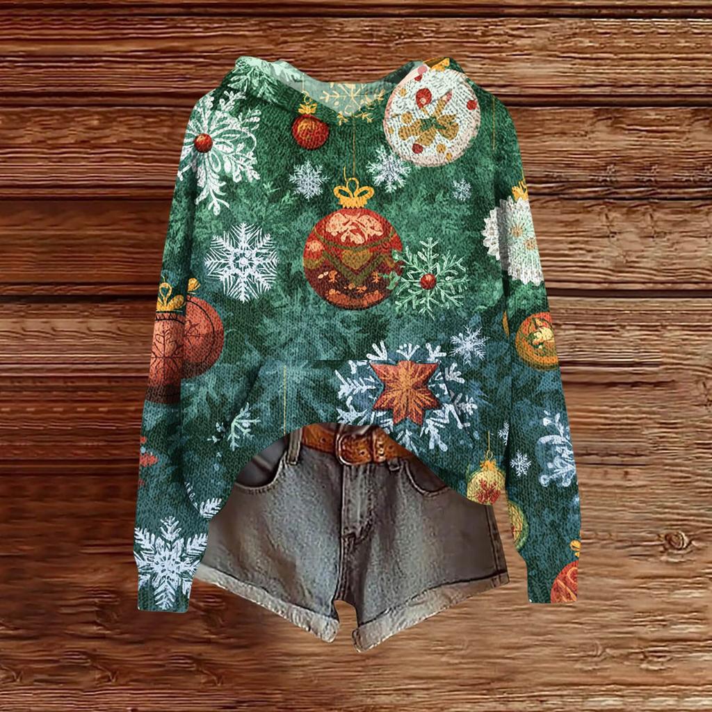 Женская модная повседневная толстовка с капюшоном и длинными рукавами с принтом