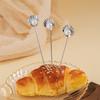 4Pcs 304 Stainless Steel Fruit Stick Shell Pearl Design Wine Needle Cocktail Pick  Bar