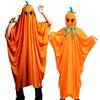 Clearstone Cosplay Halloween Rain Pumpkin Orange 2-Way Poncho, Unisex,
