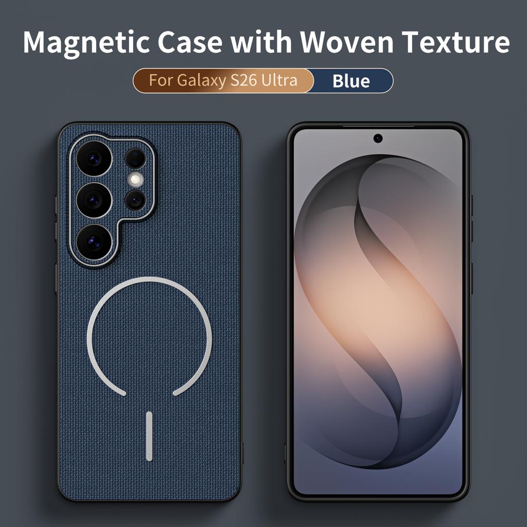 al Techwoven Fabric Magnetic Case For Samsung S26 S2 S24 S23 S22 Ultra Plus FE A7 A6 A36 A3 A17 A16 A26 Cover