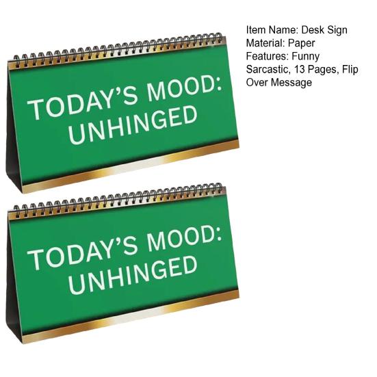 Забавная настольная табличка с саркастическими надписями «13 переворачивающихся сообщений». Прикольный подарок для учителей, медсестер, офисных сотрудников, коллег.