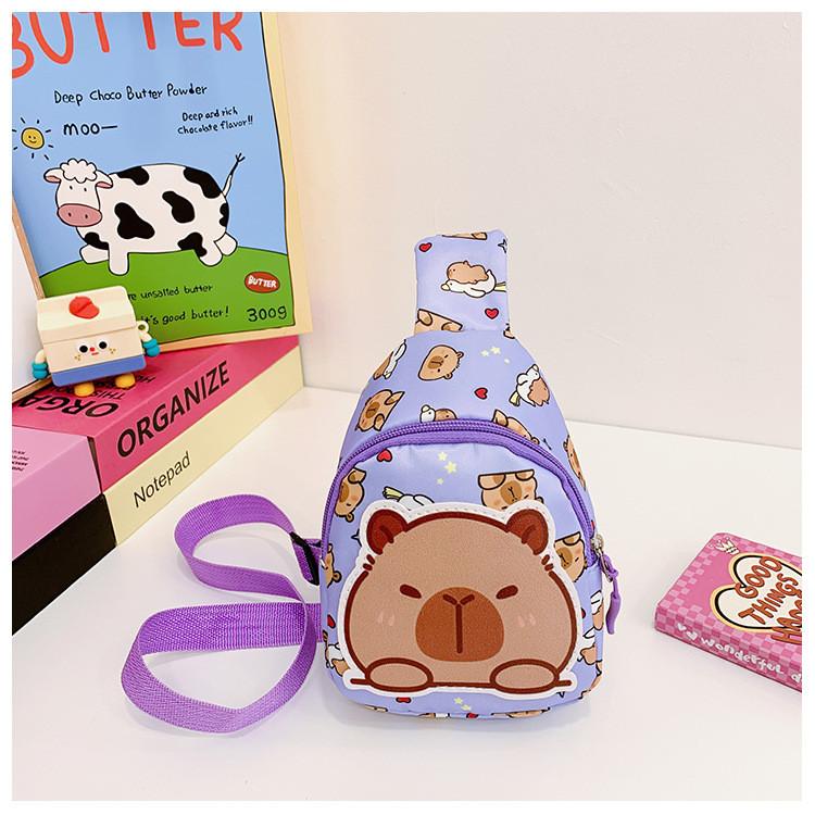 Capybara Shoulder Printed Crossbody Chest Bag Children Outdoor Leisure Wallet