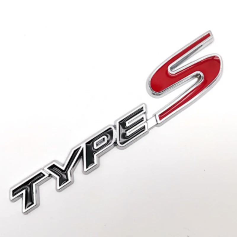 COT1 3D Metal Type S Logo Type R Emblem Letters Car Trunk Badge For Honda Accord Civic FK2 FN2 EP3 Type S R Sticker Accessories