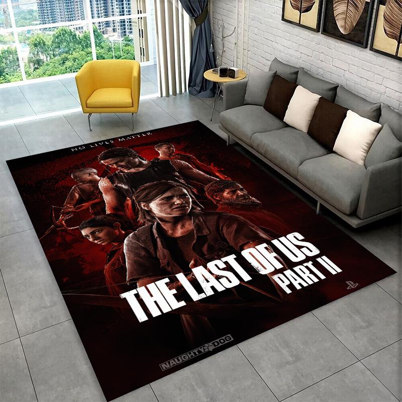 Horror Game TV The Last of Us Non-Slip Area Rug for Living Room,Bedroom,Playroom,Soft Carpet Floor Mat Home Decor Rug Kids Room