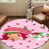 Straw-berry Friends Round mat, Anti-slip Circle Carpet Chair rug For livingroom,Bedroom, doormat home decor Gift Christmas Gifts