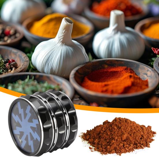 Измельчитель трав из алюминиевого сплава 63 мм с прозрачной крышкой, прочный, 4-слойный, многофункциональный, ручной дозатор специй, металлическая дробилка, измельчитель