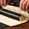 Бамбуковый коврик для суши с ложкой для риса, натуральный коврик для суши, безопасные для пищевых продуктов принадлежности для приготовления суши, формовки и формовки суши-роллов