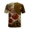 Women's Fashion Casual V-Neck Loose Comfortable Short Sleeve Print Tops Blouse