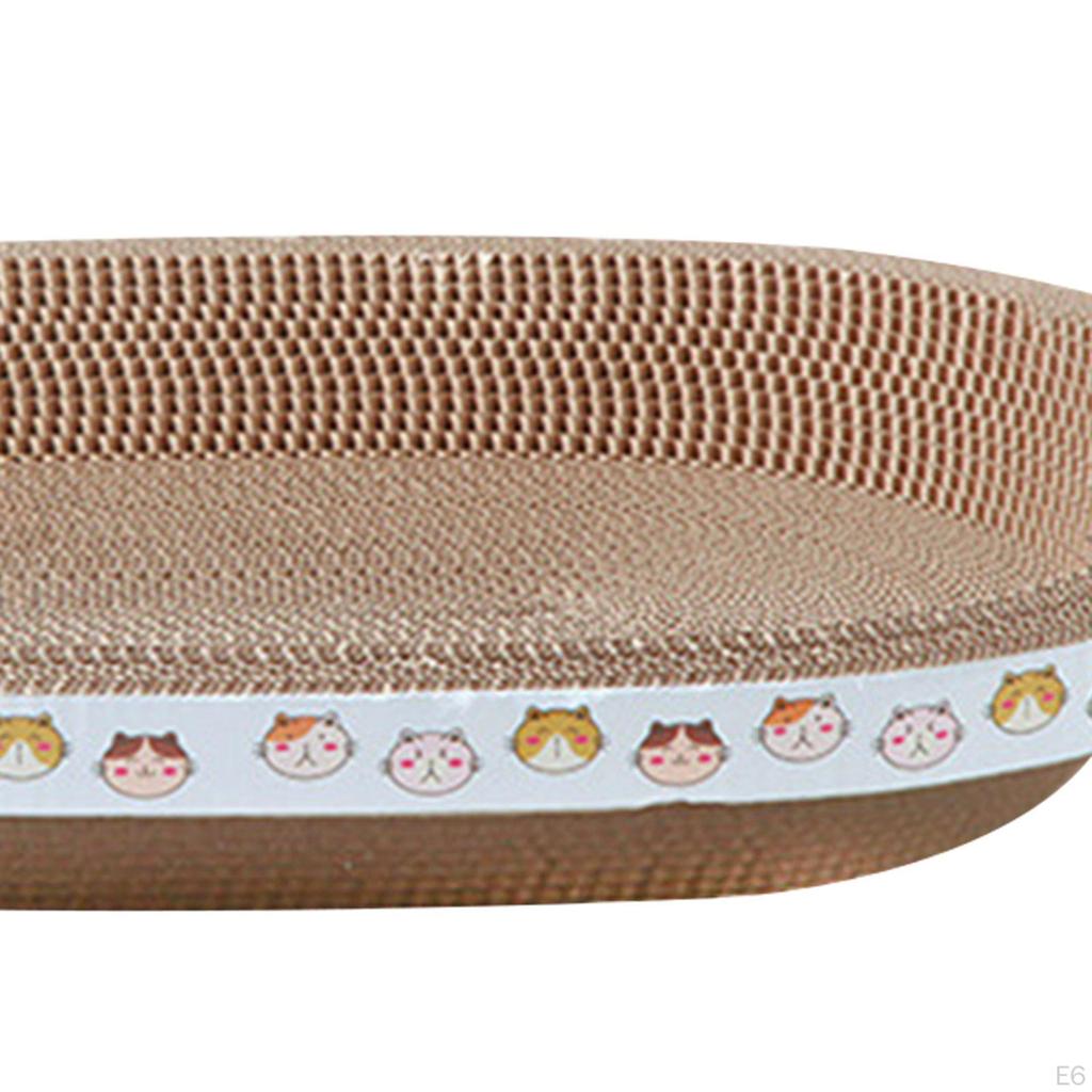 Cat Scratcher Pad Scratching Board Protect Furniture Exercise Lounge Bed Oval
