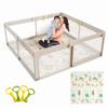 mloong Playpen with Play Large Baby Baby Baby Baby Play Yard Circle with Japanese Child For Play Mat, Mat, Fence, 150x150x65cm, Door, Care, Children's
