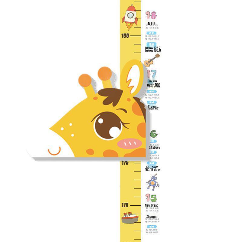 3D Giraffe EVA Magnetic Height Chart for Children's Room