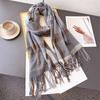 Women's Winter Classic Plaid Scarf Thicken Student Long Shawl Lovers Thicken To Keep Warm Neckerchief Scarves Bufanda Tassel