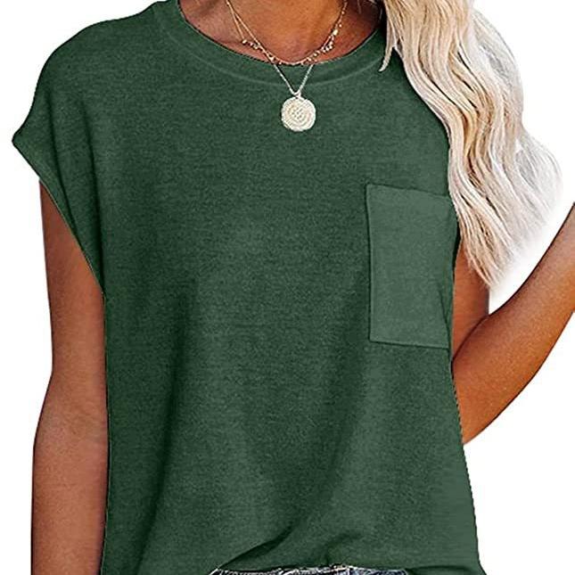 BITCED Летняя однотонная женская футболка с короткими рукавами и круглым вырезом, женская футболка