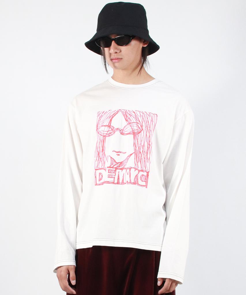 Deumakeu M Marc Illust Stitch Коробчатая Лонгслив - Белый