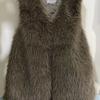 2024 зима новый искусственный меховой жилет средний и длинный искусственный мех енота плетеный жилет модный и тонкий жилет жилет