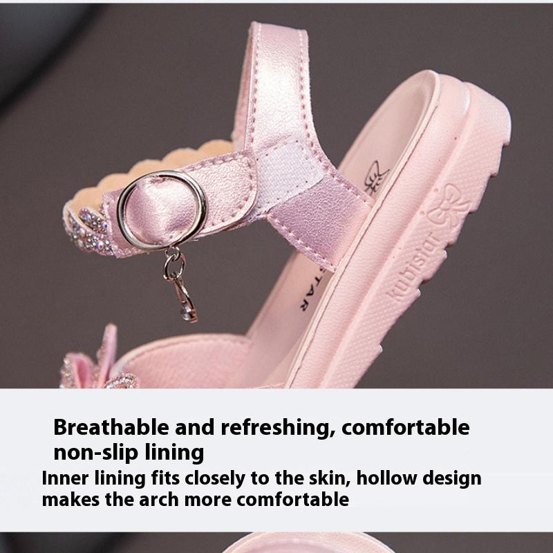 Новая Мода Лето Корейская Версия Принцесса Маленькая Девочка Мягкая Подошва Открытый Носок Сандалии