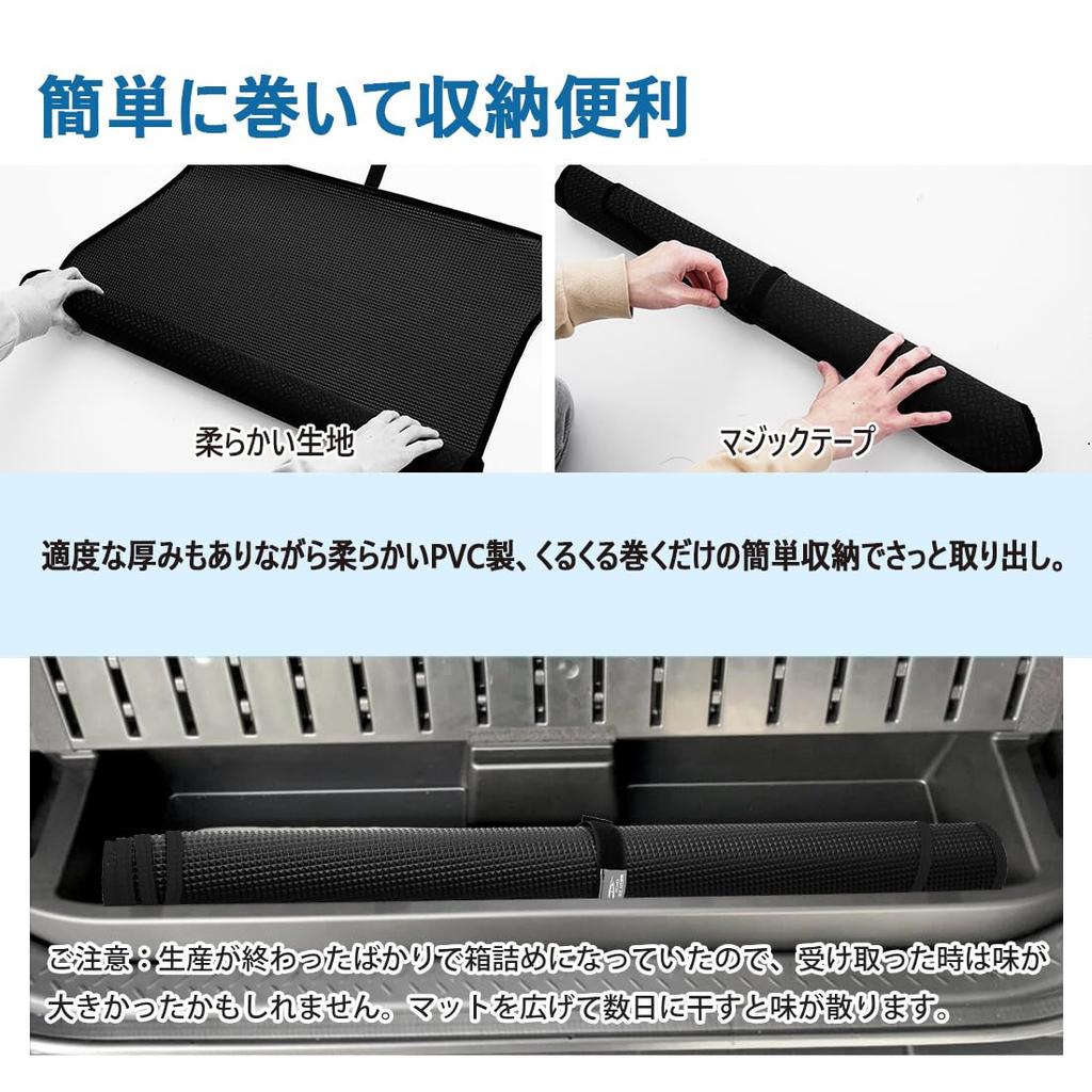 Luggage Mat for Jimny JB64W Jimny Sierra JB74W Trunk 2D Trunk PVC Room Car Luggage Interior Custom Black Wear-ResistantBLUESEATEC Mat,