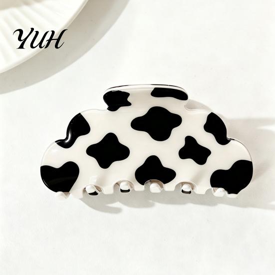 Trendy Hair Clips for Travel Cow Print Claw Clip Women Girls, Cute Cloud Shape Stylish Ornaments Thick Hair, Fashion Non-slip Strong Hold Accessories