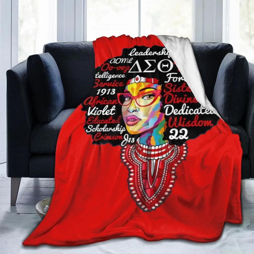 3D-печать Дельта Сорорити Сигма Тета Dst Одеяло Покрывало для дивана Плед Флисовый гобелен Теплые одеяла для кровати для спальни дивана