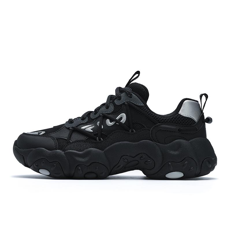 Fila Fluid 6 Туфли с кошачьими лапками Ретро серия Мода Индивидуальность Трендовые Прочные Дышащие Низкие кроссовки Женские кроссовки Черные F12W522111FBD