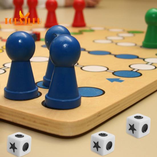 Левая и правая центральные игральные кости — 5 шт., шестигранные акриловые игральные кости стандартного размера 16 мм, удобные в захвате, игровые кости, аксессуары для игр