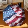 1pc American flag Umbrella Portable Folding Umbrella Iron Frame Hole Bone Structure Outdoor Home Umbrella
