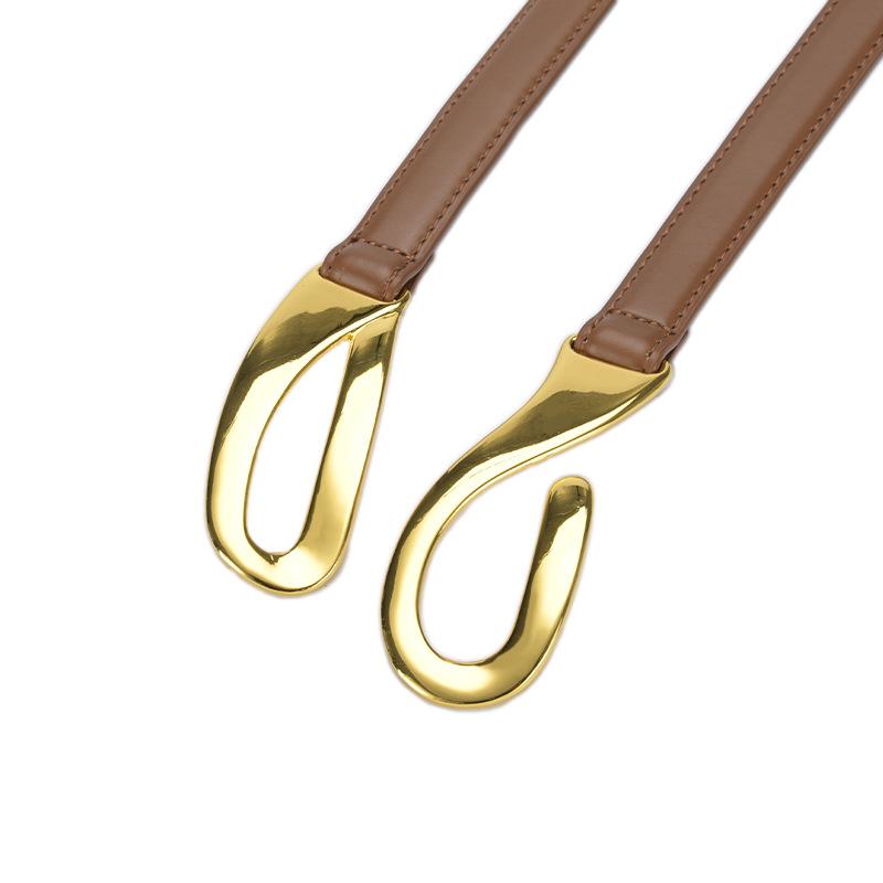 Модный женский ремень Декоративная крючковая пуговица Корейский универсальный ремень с платьем Без пробивания Аксессуары для ремня