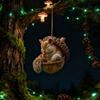 Лесные животные Желудь Украшения 2D Плоские Акриловые Шишки Животные Украшения для Рождественской Елки Лесные Существа Подвесное Украшение для Рождественской Елки Декор для Вечеринки