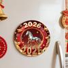 Украшения на Новый 2026 год и Праздник Весны, 2D Магнит на холодильник Год Лошади, Мягкий магнитный акриловый магнит на холодильник