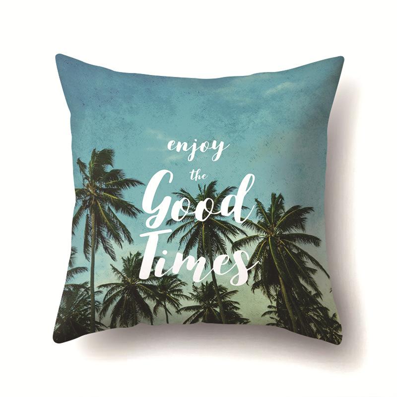 Modern Painted Simple Household Car Polyester Pillow Case Car Decoration Home Printed Waist Pillow Case