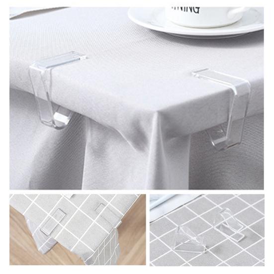 24 шт. Прозрачные зажимы для скатерти, многоразовые, простая установка, ветрозащитные прозрачные зажимы, держатели для скатерти