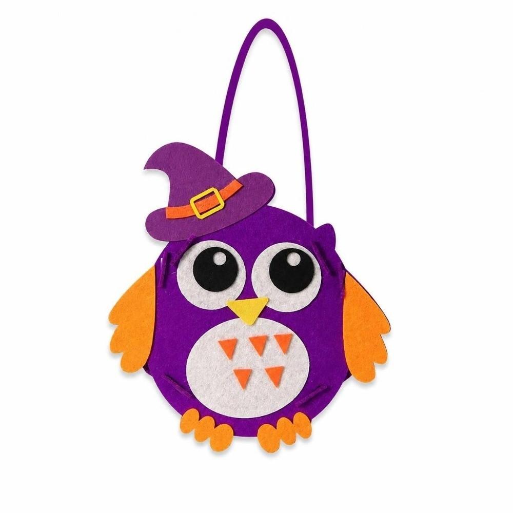 Spooky Design Pumpkin Ghost Bag Reusable Felt Candy Carrier Costume Party