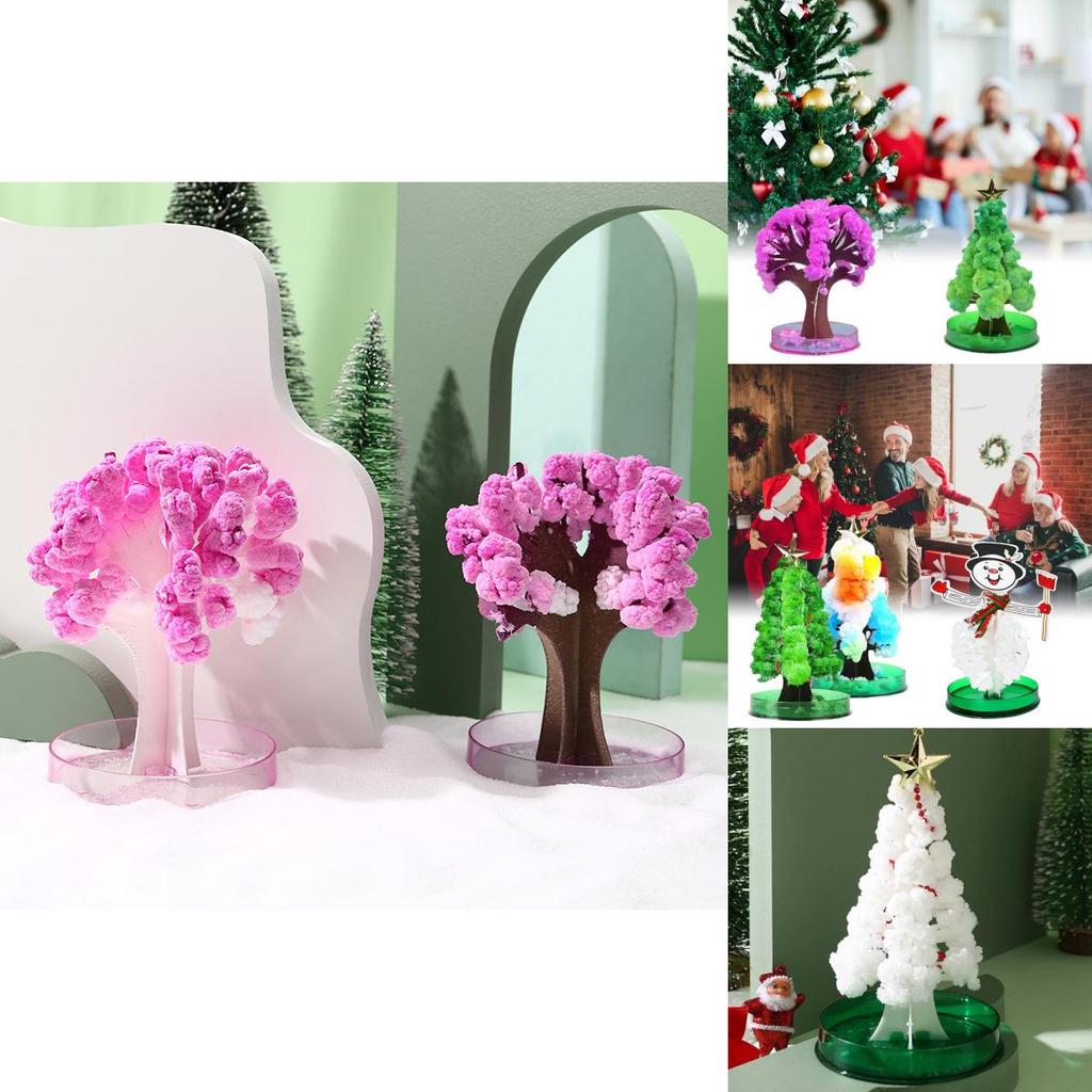 Причудливая 15-сантиметровая бумажная волшебная рождественская елка, красочный кристалл, растущая детская игрушка, подарок