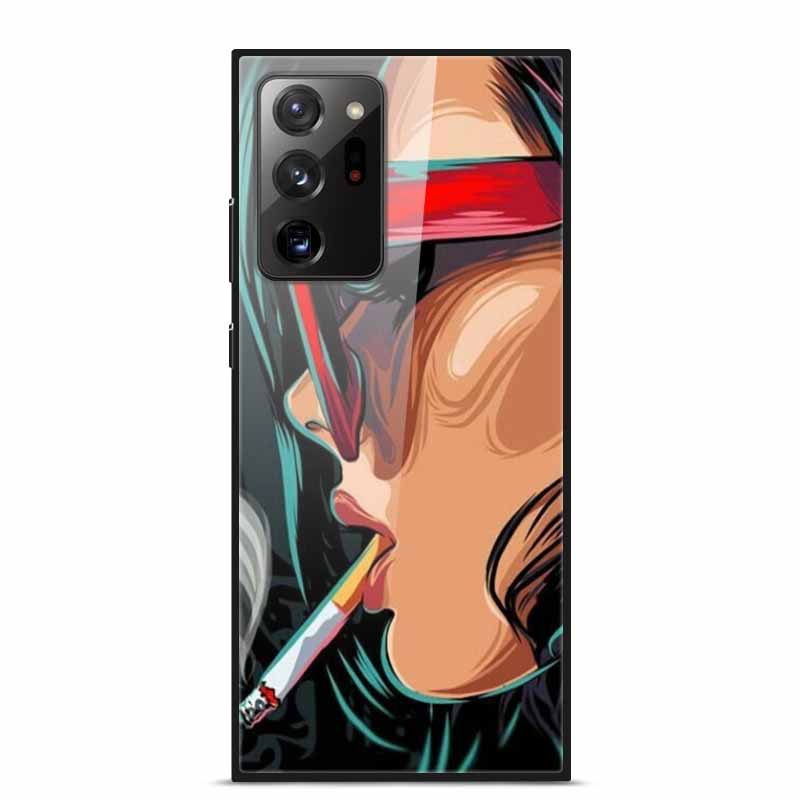 Стеклянная задняя крышка для чехла Samsung Note 20 Ultra Чехол из закаленного стекла для чехла Samsung Galaxy S21 Ultra S 21 Note20 Ultra Funda